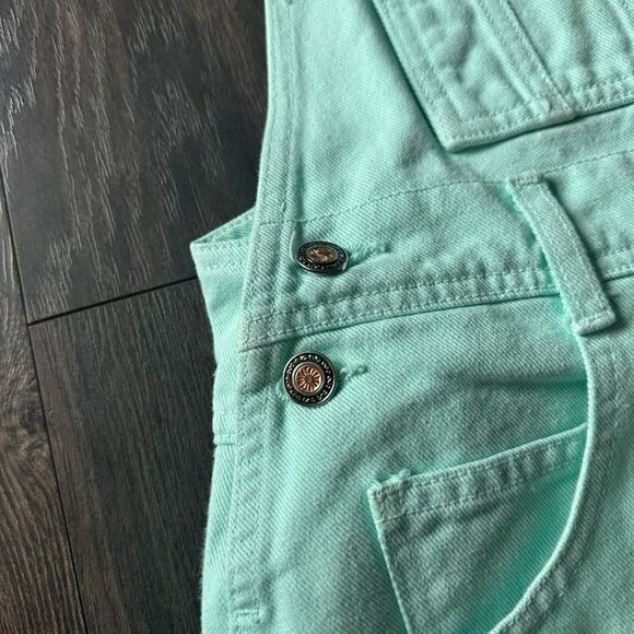 Vintage Denim Blue Overall Bibs Women's Size 8 Tall Moda Intl London Jean Pants - Picture 4 of 9